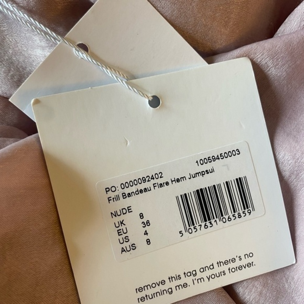COPY - NWT BANDEAU FLARE HEM JUMPSUIT ๐๐๐ - Picture 7 of 9
